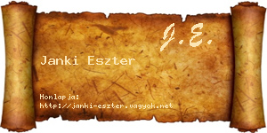 Janki Eszter névjegykártya