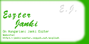 eszter janki business card